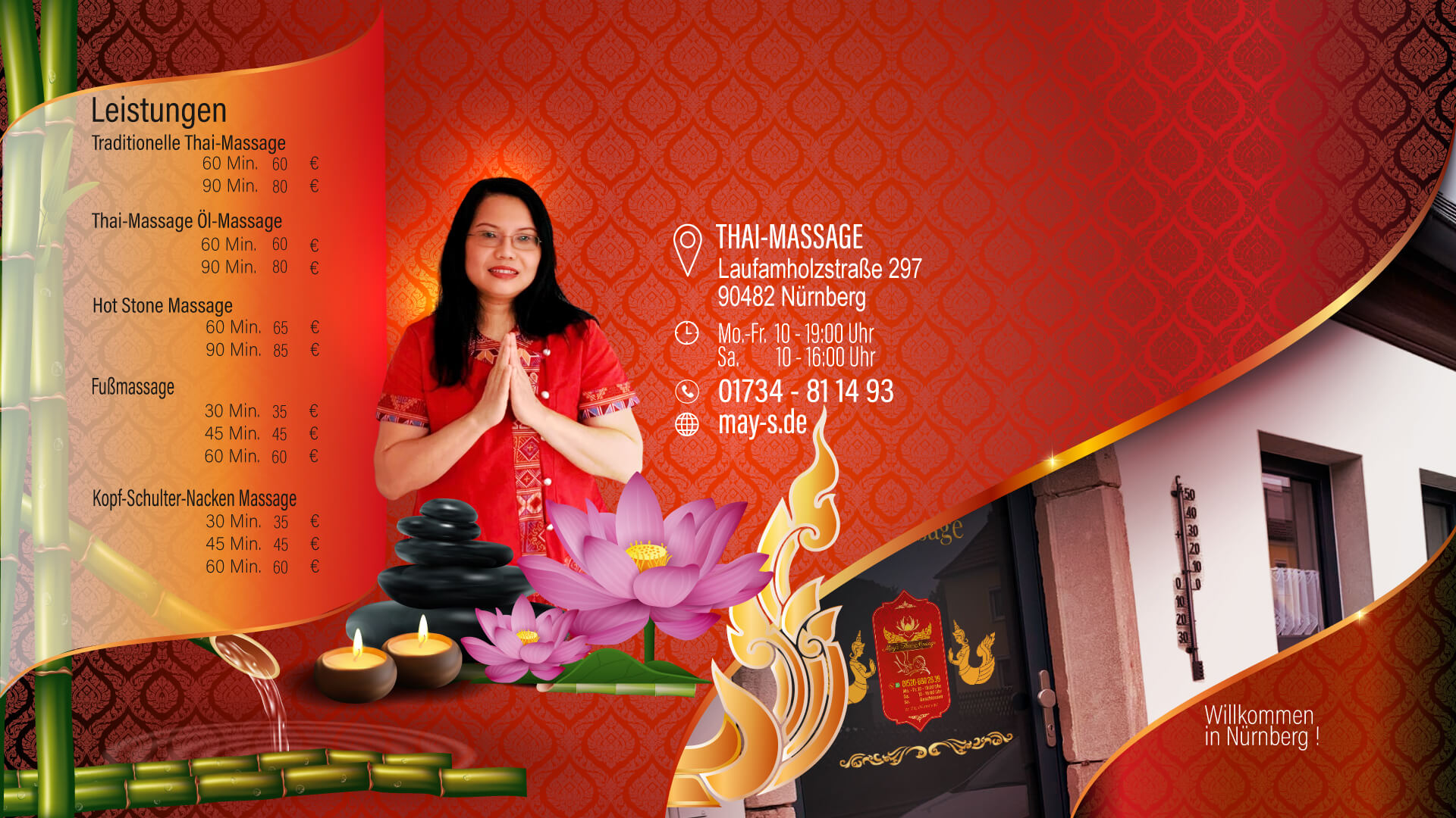 Willkommen bei May′s Thai-Massage in N&uuml;rnberg
